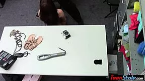 curvy brunette shoplifter bends over for lp officers massive cock in hardcore doggystyle action
