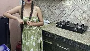 Jija Finds Sali Alone in Kitchen and Fucks Her Bent Over Doggystyle with Creampie