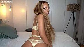 Huge cock destroys petite ebony Luna Black's tight pussy in homemade BDSM