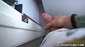 i catch stepdaughter natalie brooks suckin huge dildo on mirror