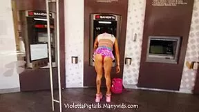 Skinny cdmx tranny flashes big ass publicly, risking it all?