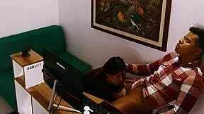 Latina Babe's Big Tits Bounce During Intense Office Fuck At Work