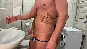 omg stepmom domina gives the best morning handjob 😍 huge tits squirting orgasm cum covered nipples!!