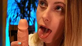 skinny tall teen blonde drools saliva all over homemade blowjob tits ass