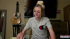 petite kinky blonde teases her juicy titties and dripping wet pussy so slyly