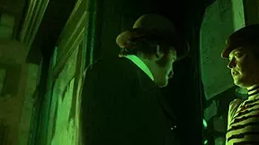 police captain corners the beautiful blonde investigator in a dark alley threatening doggystyle pounding right there