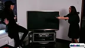 doesn't this milf's tongue on those petite teen nipples and pussy make you ache for more licking?