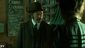 police captain corners the beautiful blonde investigator in a dark alley threatening doggystyle pounding right there