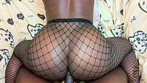 sexy ebony amateur girlfriend plays prostitute rides cock cowgirl to creampie on big ass
