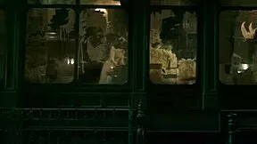 police captain corners the beautiful blonde investigator in a dark alley threatening doggystyle pounding right there