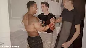 yo that black babe's first gangbang with big cocks has her screaming and squirting