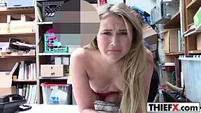 hot teen burglar caught stealing in garage punished with monster cock at work