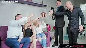 Casual Office DP Pounds Busty Natasha Nice And Christina Shine Assholes Hard