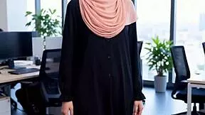 arab girl at office desk