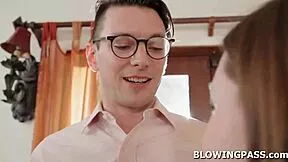 Wanna see teen suck manager's monster cock for job? 