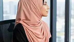 arab girl at office desk