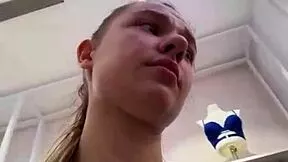 Wow! Crazy Blonde Teen Fingers Pussy Wild in Public Park!