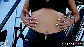 Adorable Blonde Pilot Heidi Michel Strips Nude in Copter!