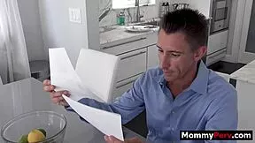 stepmom sneaks blowjob to stepson right beside sleeping stepdad