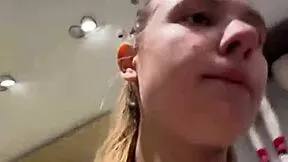 Wow! Crazy Blonde Teen Fingers Pussy Wild in Public Park!