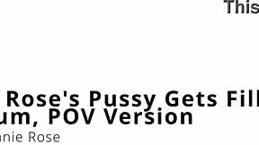 Minnie Rose spreads wide in latex gloves for a deep creampie fill-up pov