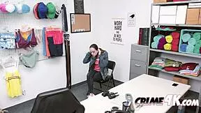 Pervert cop rams huge cock deep into horny teen thief