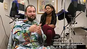 Minnie Rose spreads wide in latex gloves for a deep creampie fill-up pov