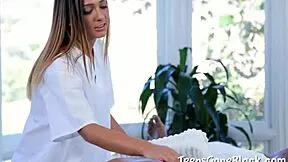 petite jaye summers chokes on huge black cock before interracial pounding