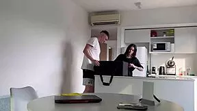 My girlfriend surprises me with tall tattooed fuck doll then we both ride her cowgirl style