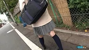 innocent teen hogtied licks pussy for two horny asians with toys