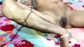 damn indian dever fingers bhabi's creamy pussy till she spreads legs wide