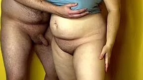 i let fat friend bareback milf wife's shaved pussy creampie accident