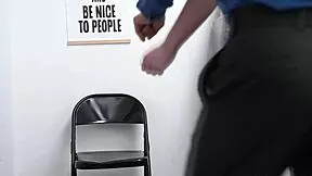 petite shoplifter bent over desk taking every inch doggystyle from security guard in wild office fuck