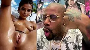 fresh chained indian teen rubs hairy pussy in gold bdsm lonely naked blonde beauty