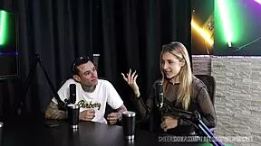 Yasmin Pariz Blonde Delivers Sloppy Blowjob On Skinny Guys Dripping Cock