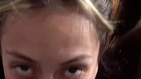 Skinny pigtail sub candie cross chokes on brutal throatpie gagging in fishnet humiliation