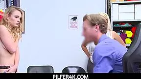 sexy milf thief kylie kingston n teen daughter natalie knight share cops huge cock after arrest blowjob handjob pov!!