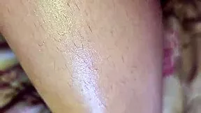 Practicing hairy pussy fetish play 😏💦