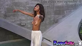 I feel exposed as Carolina Reyes strips naked outdoors