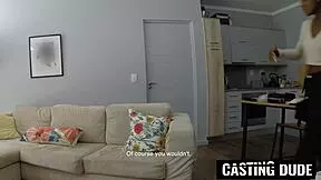 Homemade big tits ebony teases then slammed rough in modeling tryout