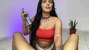 my stepmom shaved pussy n massages hard cock