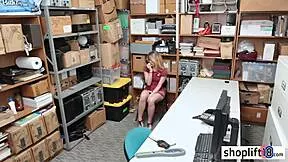 imagine spying on that sexy petite blonde's big ass at the office until the corrupt cop catches her