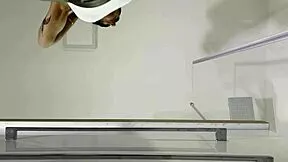 Petite brunette's ignored bathroom miniskirt horny boredom