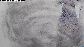 Petite Milf Carolina White Strips Red Lingerie in Adorable Tease