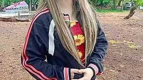 damn that pinay babe bends over for stranger doggystyle pounding in public park till cum