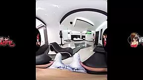 vr tattooed latina babe sweats through intense workout session