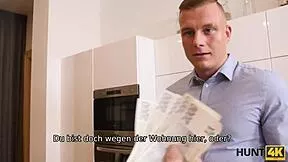 Strict suit teen reveals wild sex skills for cash while old cuckold watches?