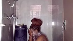 ever fantasized about an uncensored thick african nursing student bathing naked with perfect plump perky tits for your fetish?