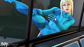 zero suit samus aran chokes on monster cock birthday facefuck
