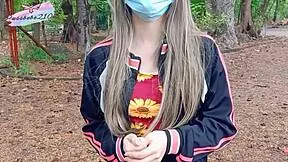 damn that pinay babe bends over for stranger doggystyle pounding in public park till cum